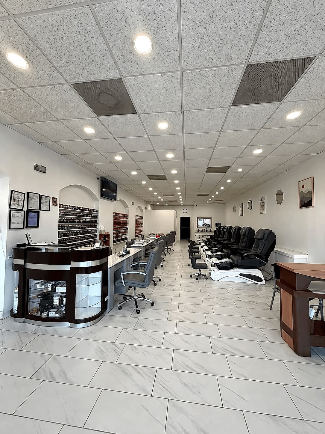 Inside the Golden Nails salon in Alabaster, Alabama — view 1